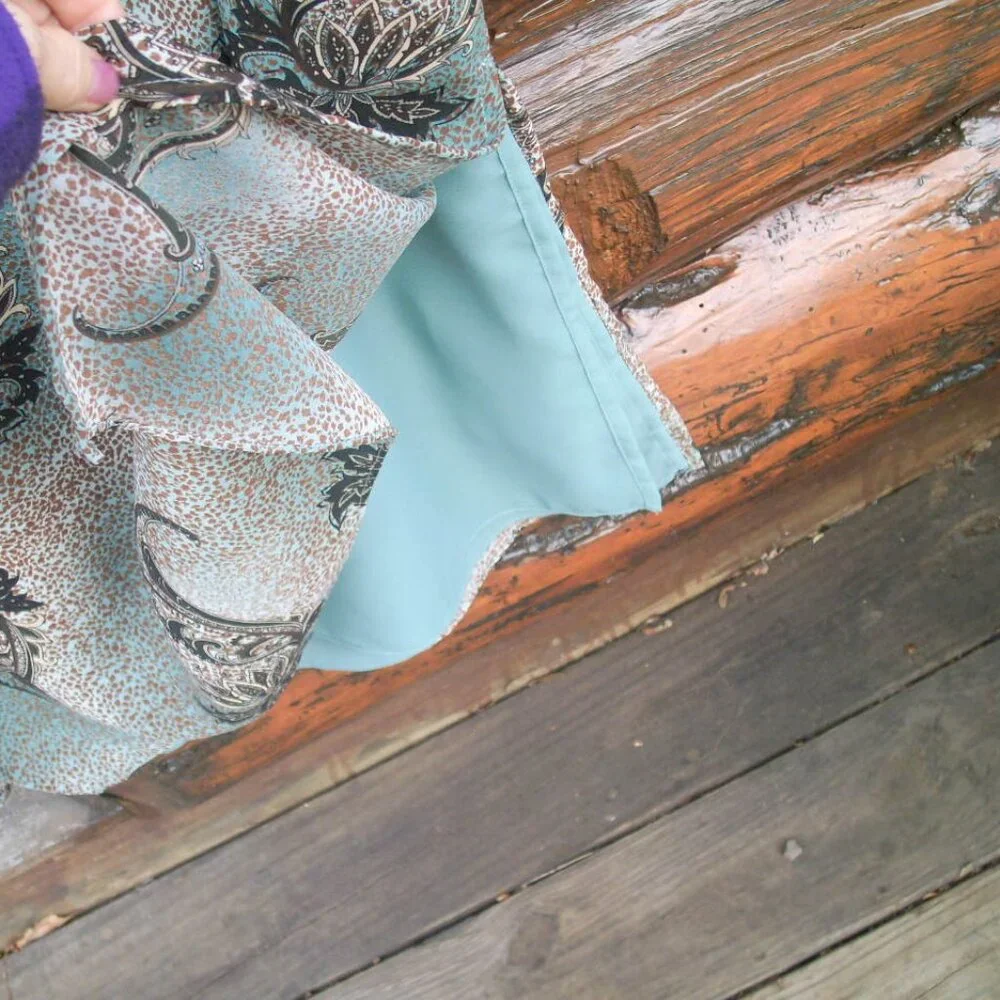 EUC Kathie Lee Sleeveless Beaded Accent Side Slits Fully Lined Maxi Dress SZ M - Picture 5 of 5